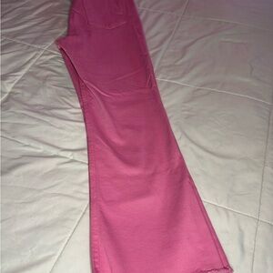 Tgla pink high rise kick crop jeans